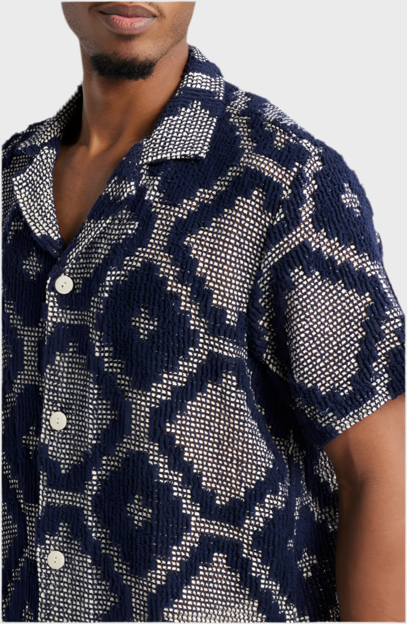 Trastevere Cuba Crochet Camp Shirt