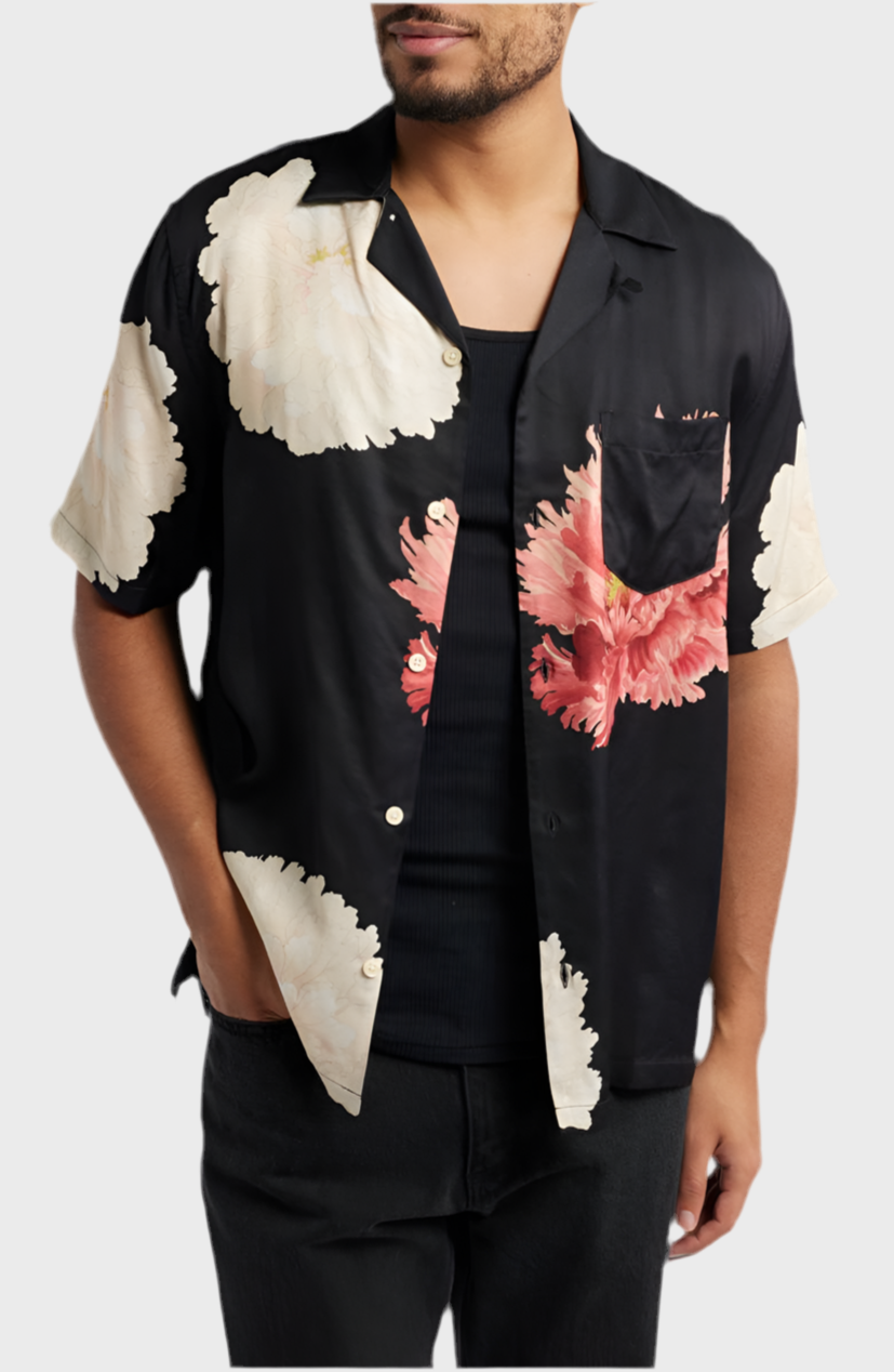 Fleur Short Sleeve Camp Shirt