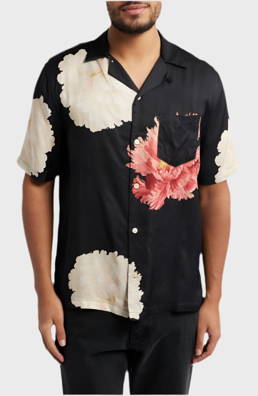 Fleur Short Sleeve Camp Shirt