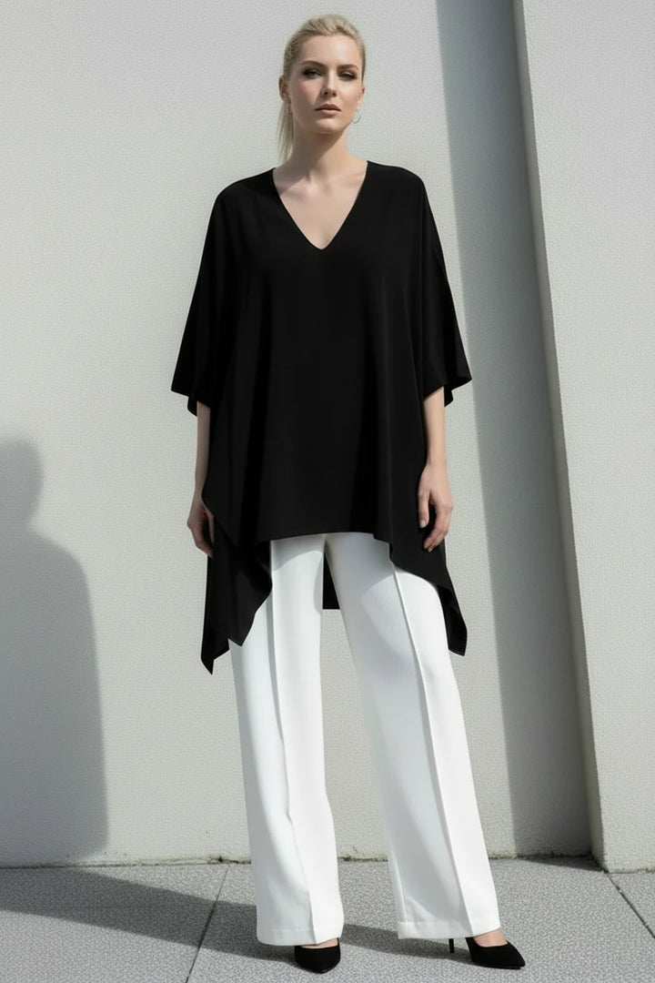 Irregular Black T-shirts Casual Loose Women's black